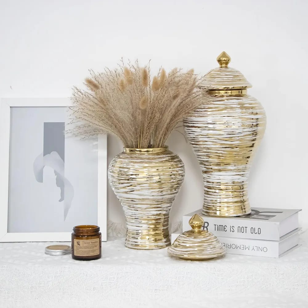 1Pc Ceramic Ginger Jar with Lid