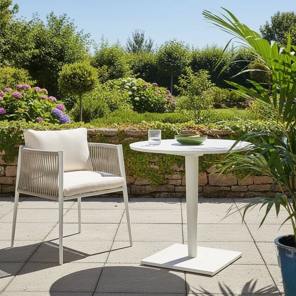 Round Wooden Top Cocktail And Counter Table