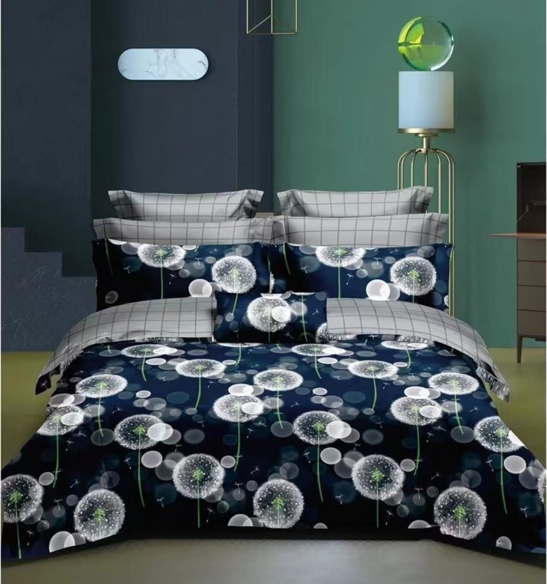 Cotton Flowered Duvet Cover Set