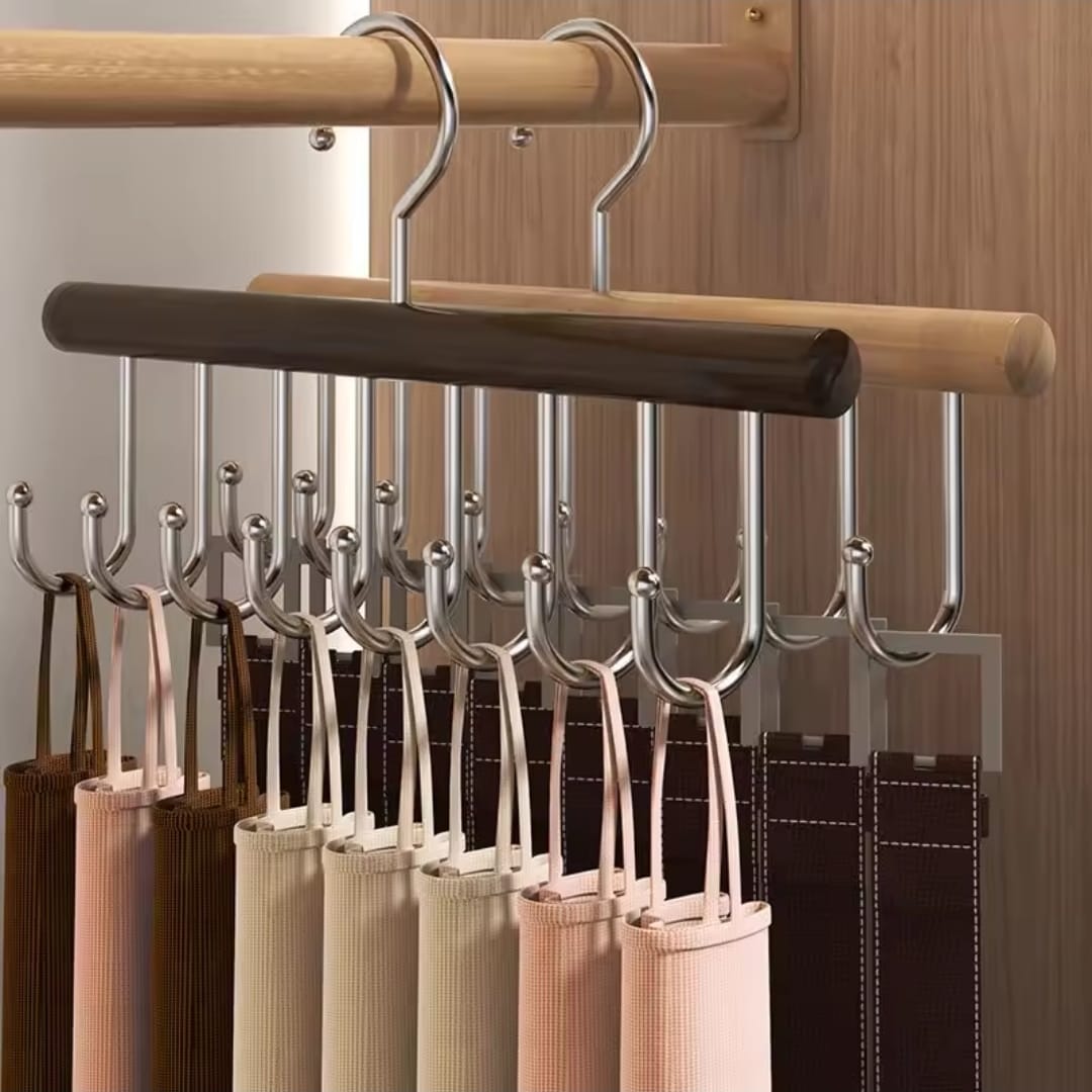 Wooden Plank Multipurpose 8-Hook Hanger