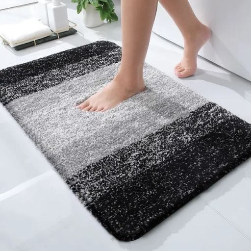 Plush non-slip bathroom rug bath mat 60x40cm