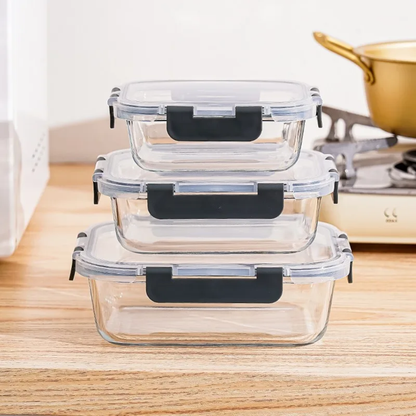 GLASS LOCK RECTANGULAR PRESERVATION BOWL