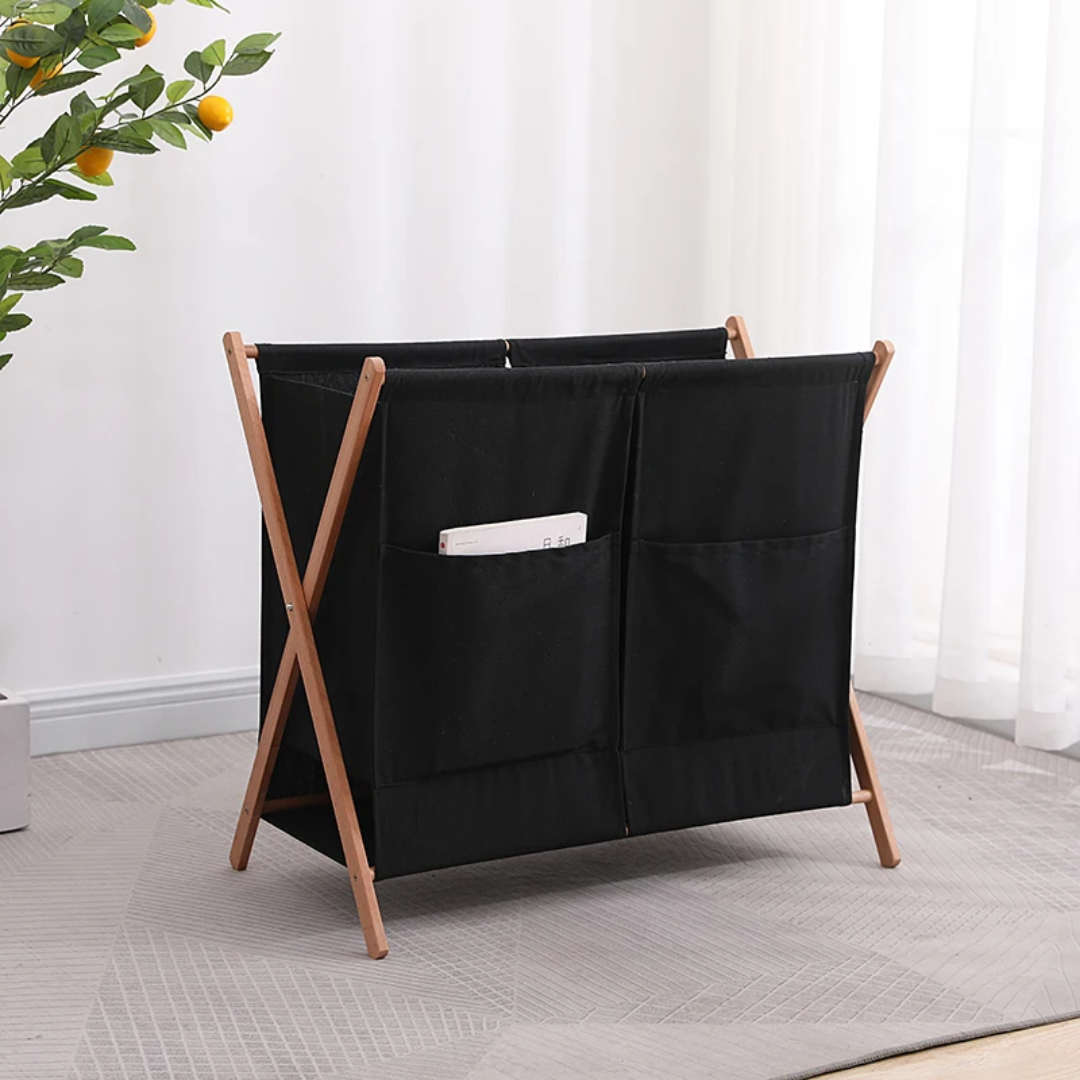Foldable Partitioned Laundry Basket