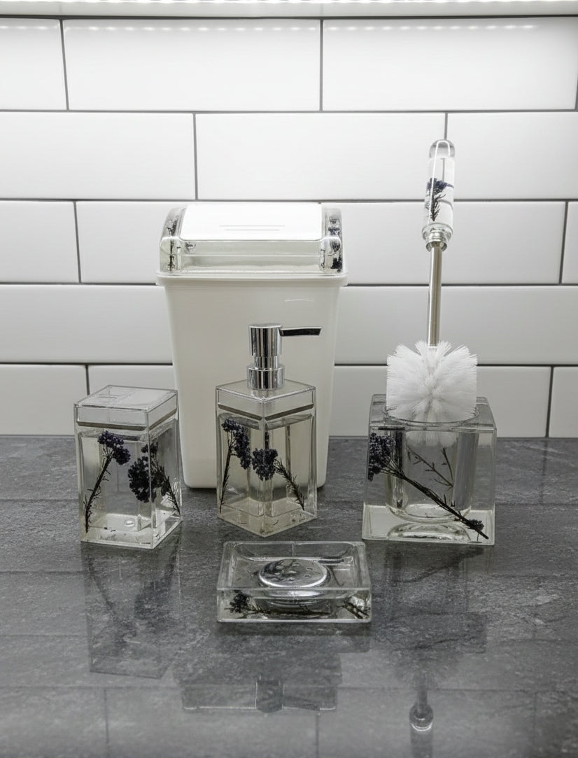 6 in 1 Acrylic Bathroom Accessories Set