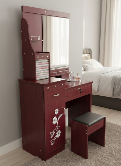 Full-length dressing mirror with sleek frame for bedroom or dressing room