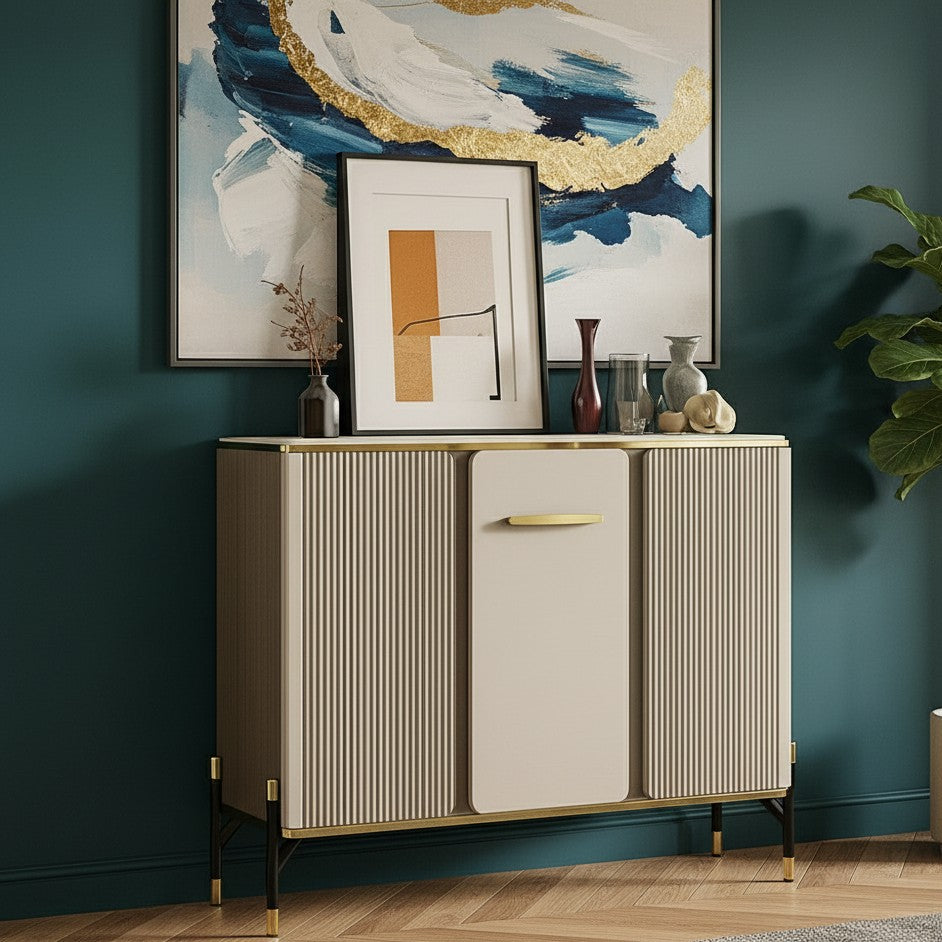Sideboard buffet cabinet with compact storage design
