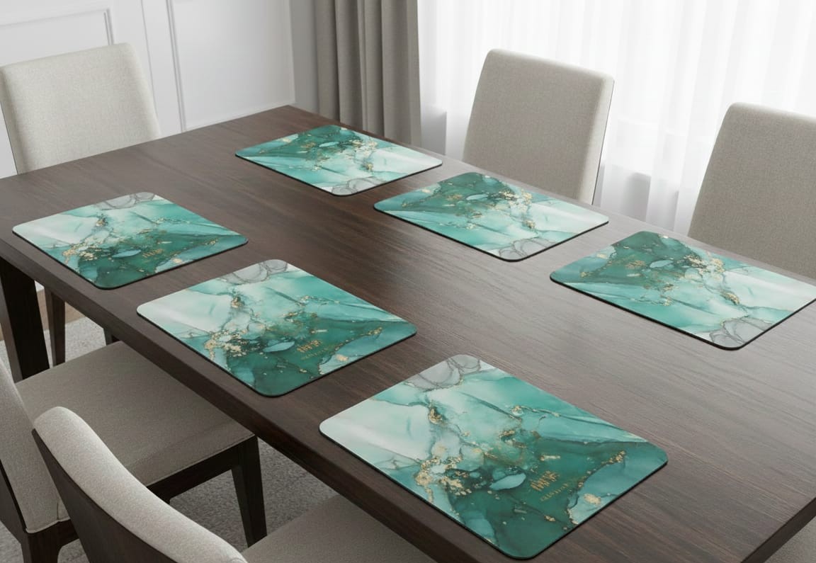 6Pc Marble Antislip Mat