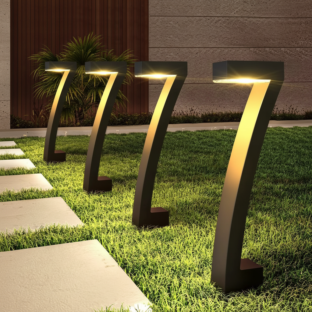 6pcs Solar Garden Pathway Lights