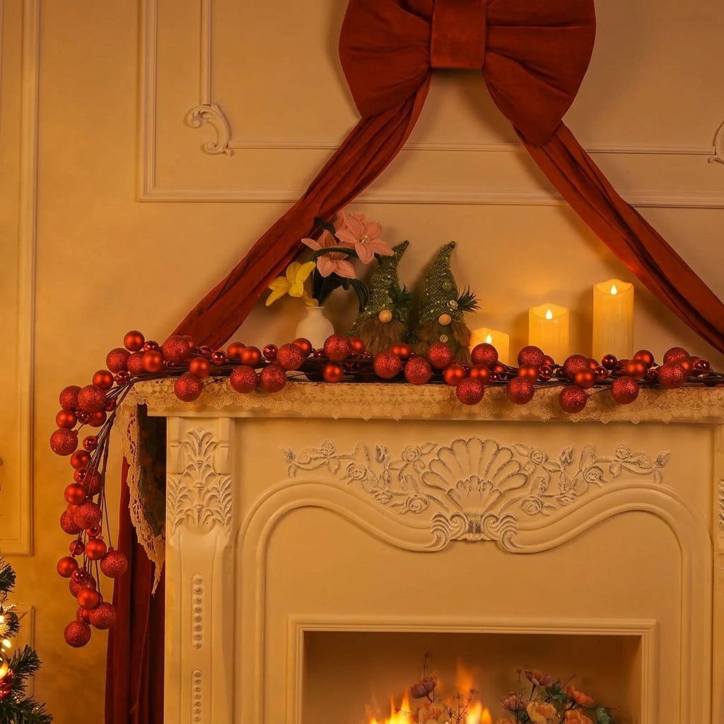 195cm Artificial Berry Christmas Garland with Decorative Berries on Branches for Staircase, Mantel, Doorway and Table Decorations available in Nairobi, Kenya