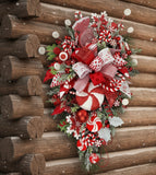 Candy Cane Christmas Wreath
