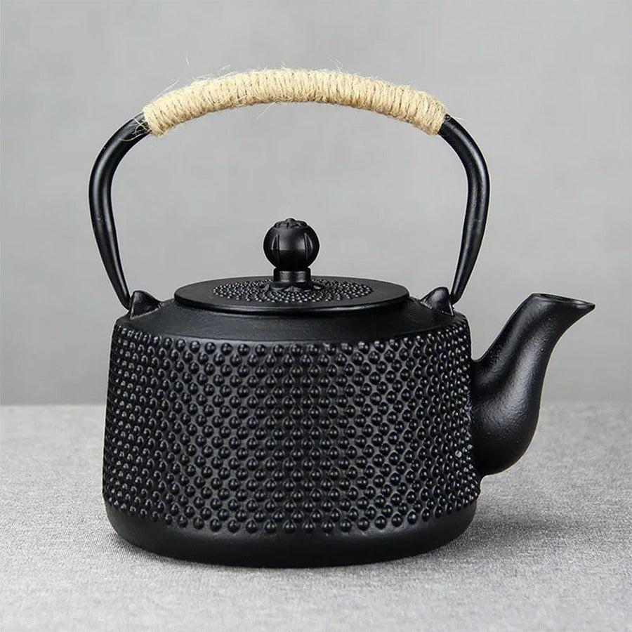 2.5L Cast Iron Teapot Set with Strainer Net