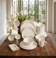 24-Piece dinner set with plates bowls cups and side plates
