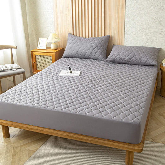 Quilted waterproof mattress protector, 6×6 size, available in multiple colors for home, hotel, or hospital use