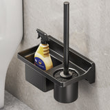 Long Handle Toilet Brush With Storage No Drilling Required
