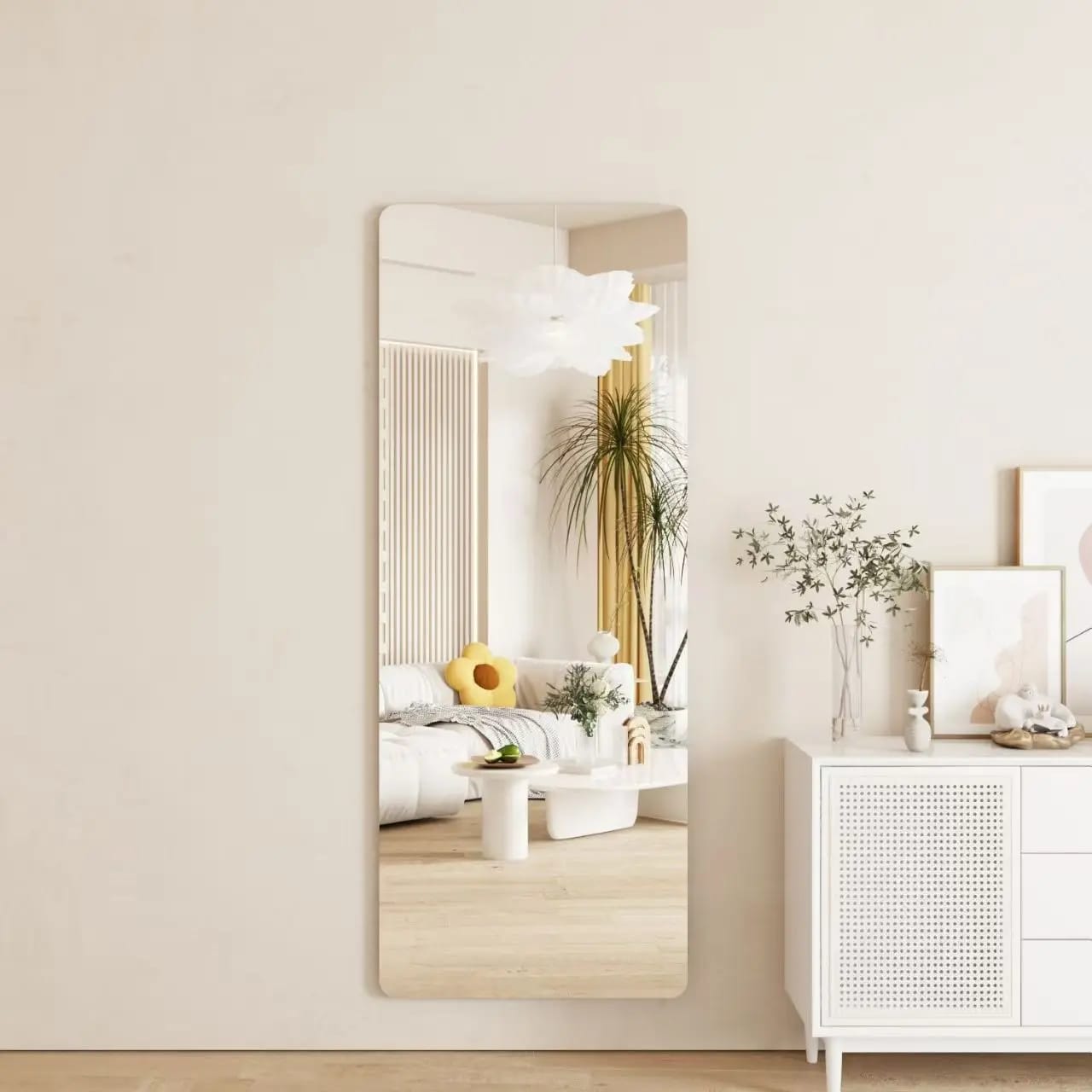 Unbreakable Acrylic Self Adhesive Mirror 120 × 40 cm