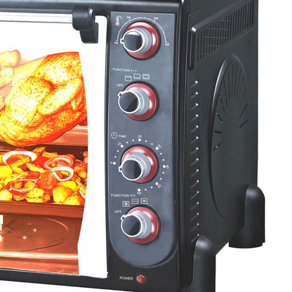 Ramtons  90L Black Oven Toaster with Convection and Rotisserie RM/607