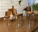 Borosilicate Glass Storage Jar With Acacia Lid