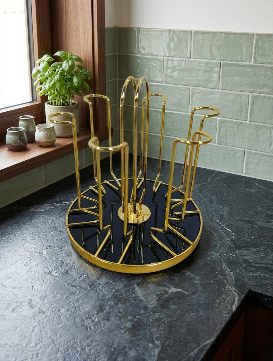 Rotatable Glass Holder Rack