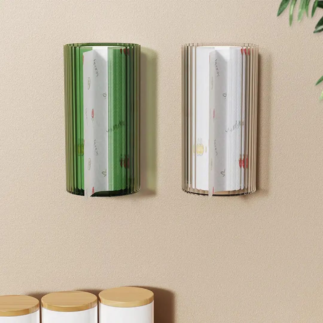 Wall-Mounted Bathroom Tissue & Kitchen Paper Holder