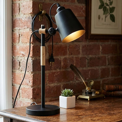 Nordic Wood and Metal Desk Lamp
