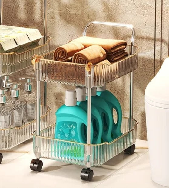 Multi-layer 2 Tier Kitchen Trolley