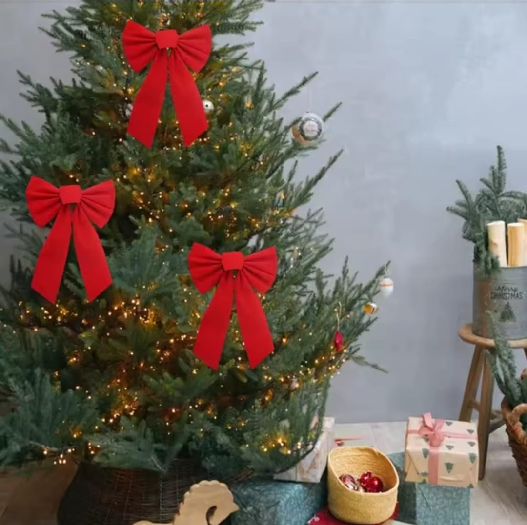 2Pcs Christmas Decorative Bows
