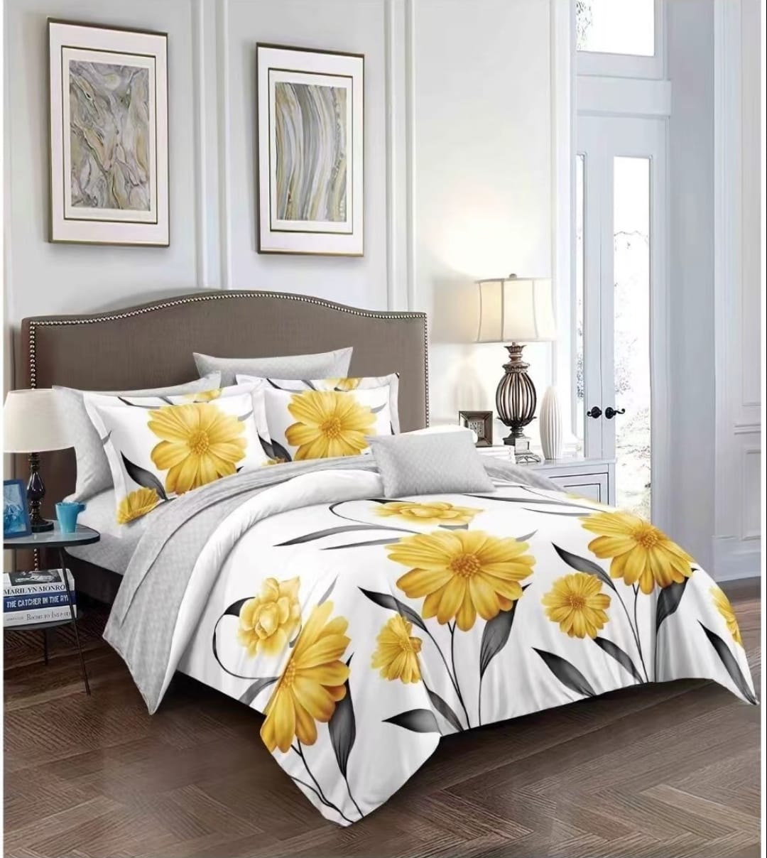 Cotton Flowered Duvet Cover Set