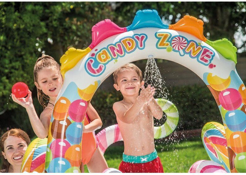 Candy-Zone Inflatable Play Pool With Water Slide