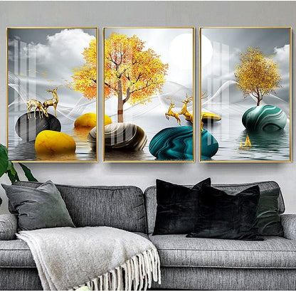 3Pc Wooden Wall Hangings