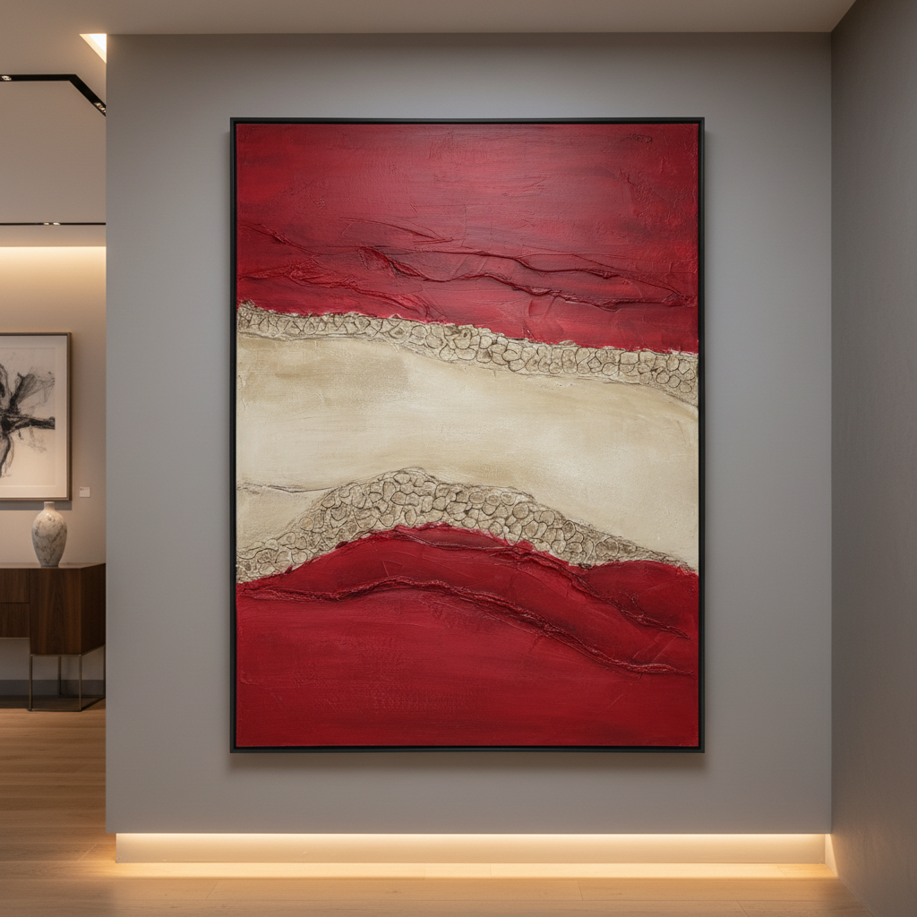 Abstract Oil Painting With Frame