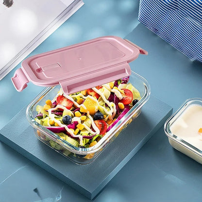 3Pcs Glass Food Storage Containers Set