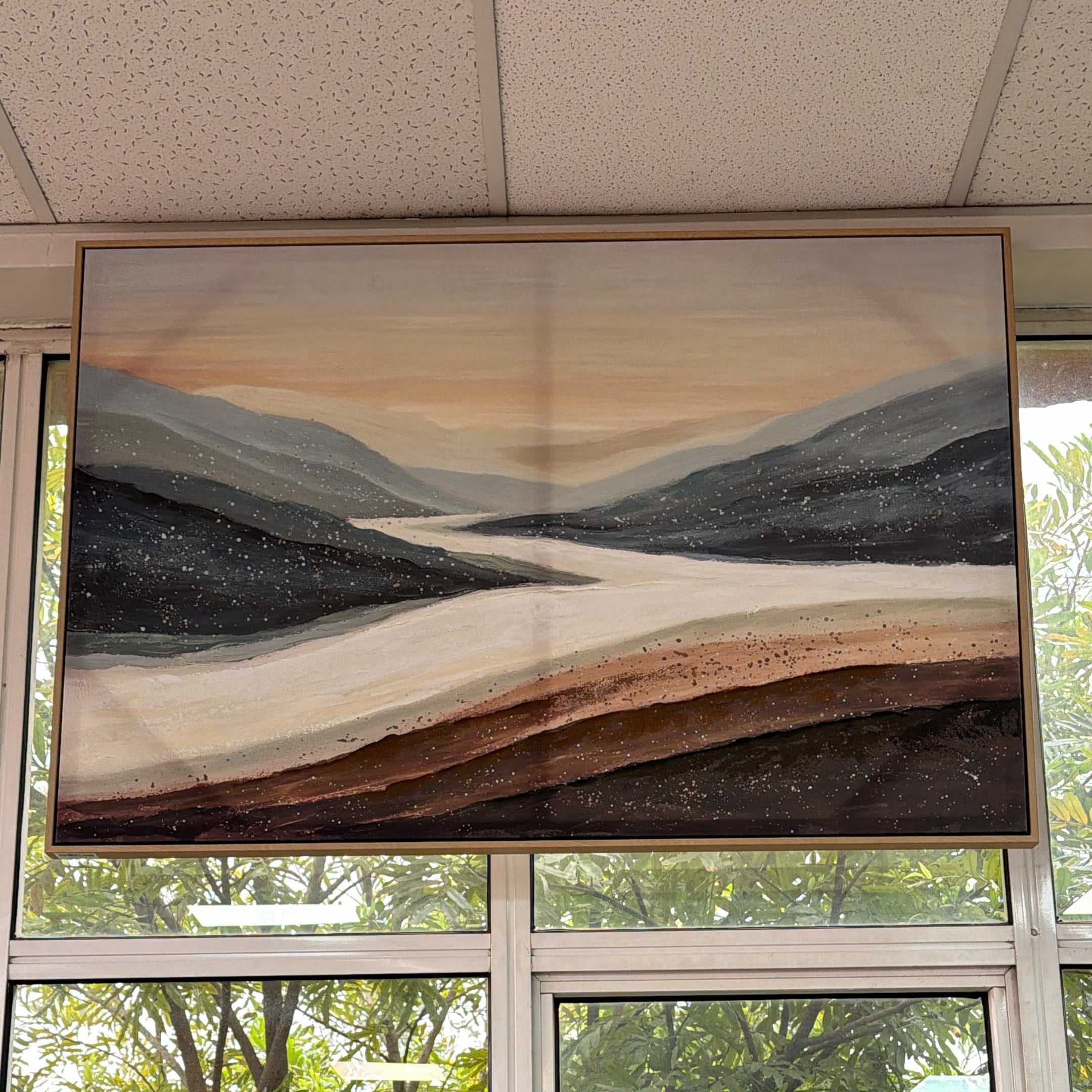Framed Landscape Printed Oil Painting Wall Art – 120 × 80 cm