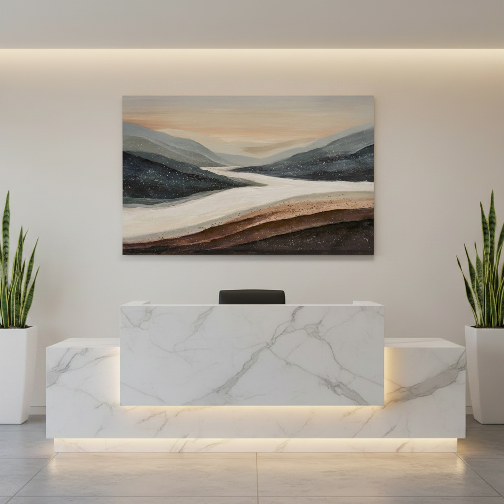 Framed Landscape Printed Oil Painting Wall Art – 120 × 80 cm
