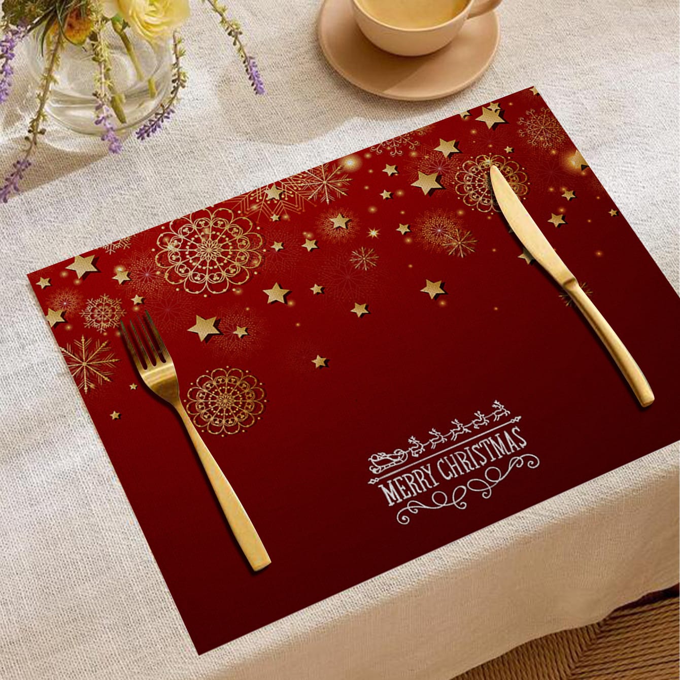 6pcs Christmas Themed Table Placemats / Table Mats