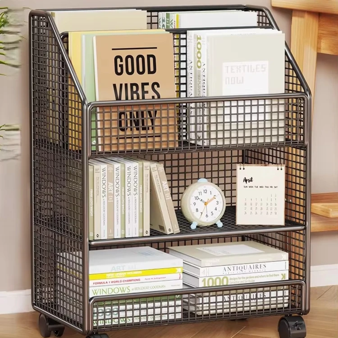 Multipurpose Bookshelf Stand with Wheels