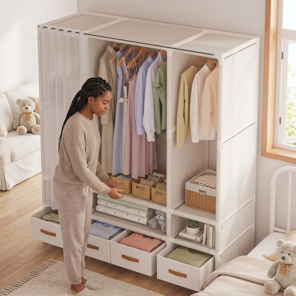 Heavy Duty Metallic Wardrobe