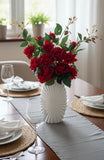 Artificial Roses With Plastic Vase