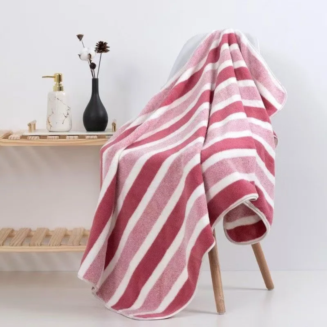 Striped Soft Velvet Towel