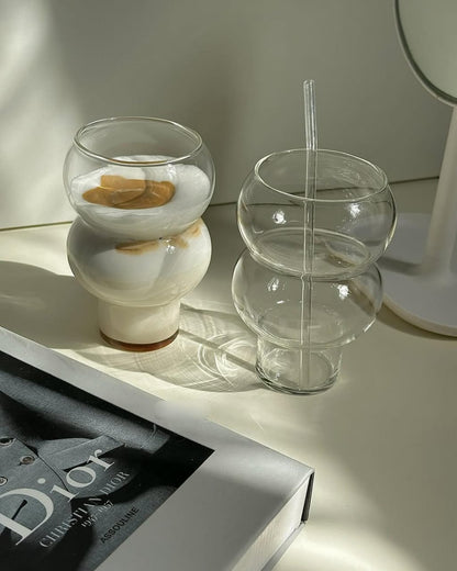 Gourd-Shaped Borosilicate Glass Water Cups