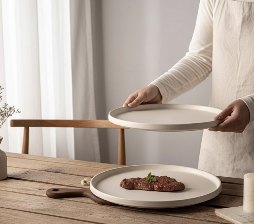 6Pcs 8-Inch Ceramic Plates