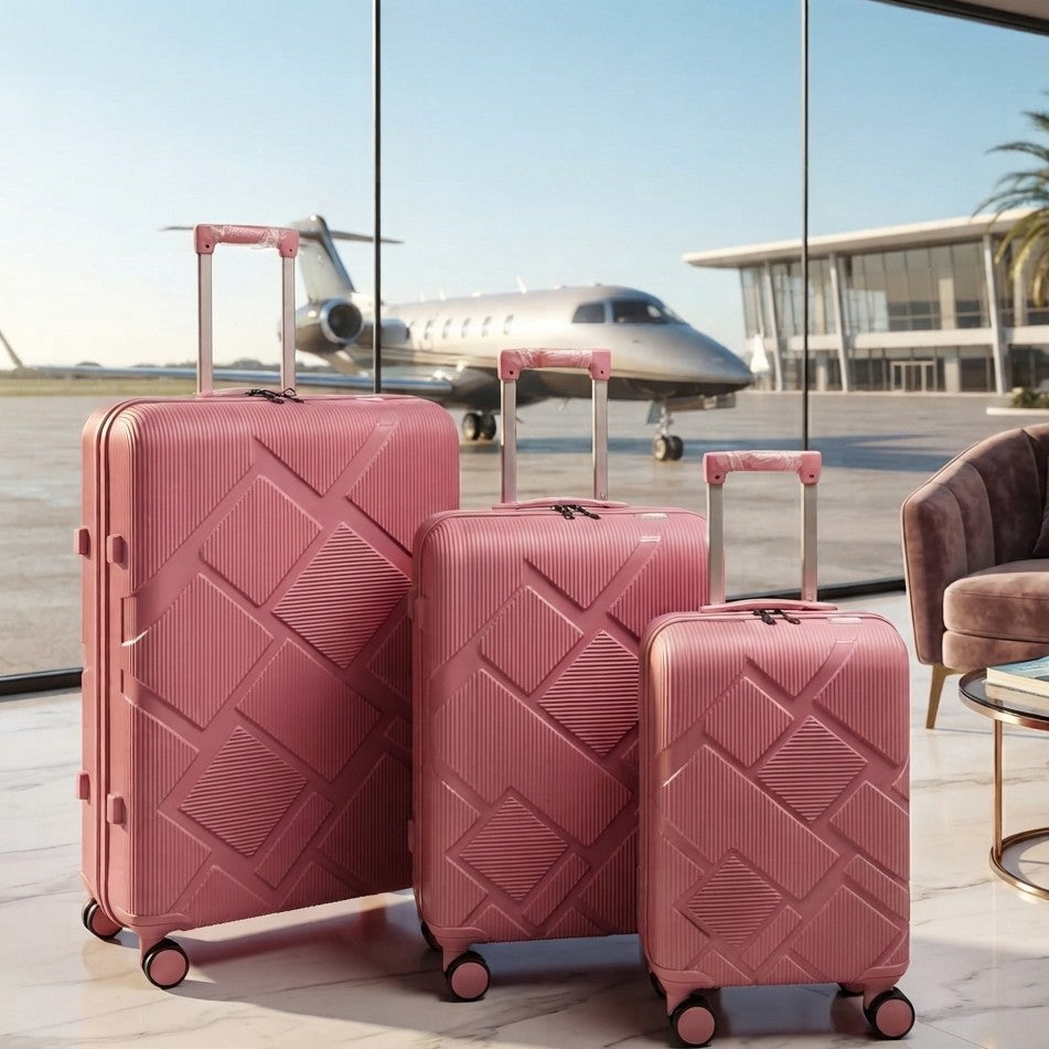 3Piece Suitcase Set with Double Zip
