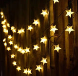 Solar Powered Outdoor Star Lights – Christmas Theme