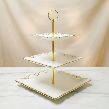 Cream White & Gold Dining Fruit Holder