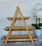 3 tier Bamboo snacks tray
