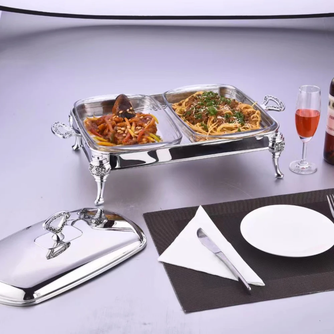 Golden Double Bowl Food Warmer (1.8L x 2)