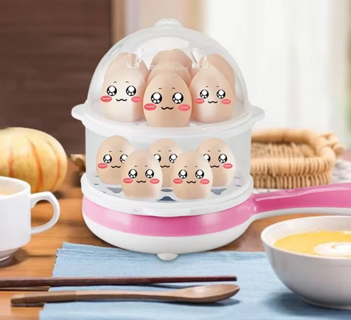 Electric Double Layer Egg Boiler