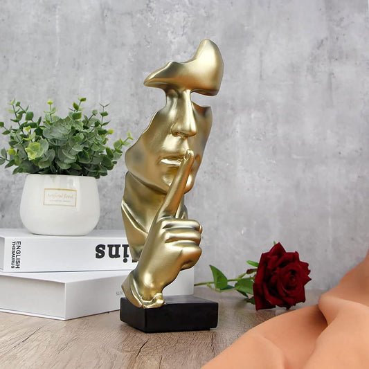 Thinker Statue Modern Abstract Art Resin Ornament in Gold