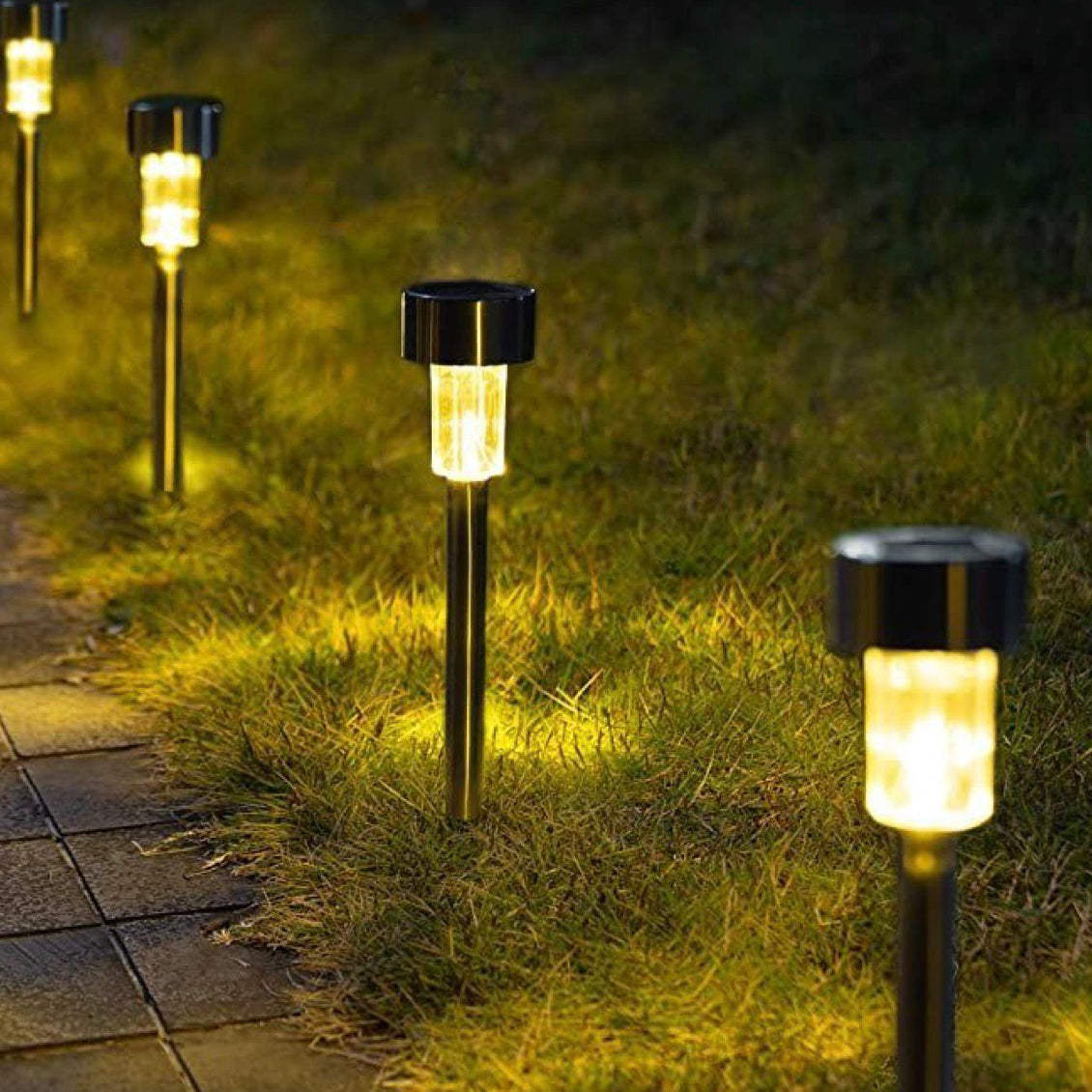 10Pcs Waterproof Outdoor Solar Garden Pathway Lights