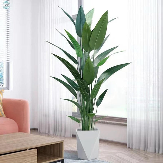 180cm real touch Strelitzia artificial plant with lifelike green tropical leaves for indoor décor