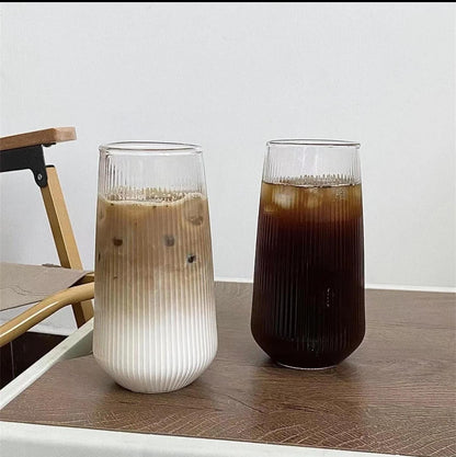 6Pcs Borosilicate Ribbed Glass